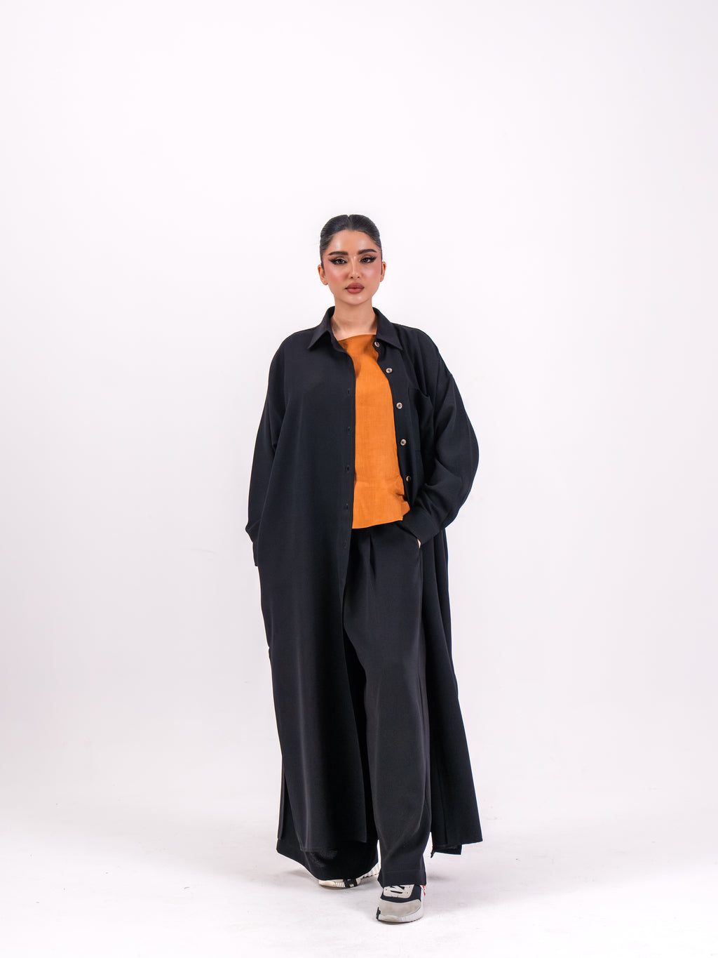 Free Size Crepe Abaya with Side Pocket