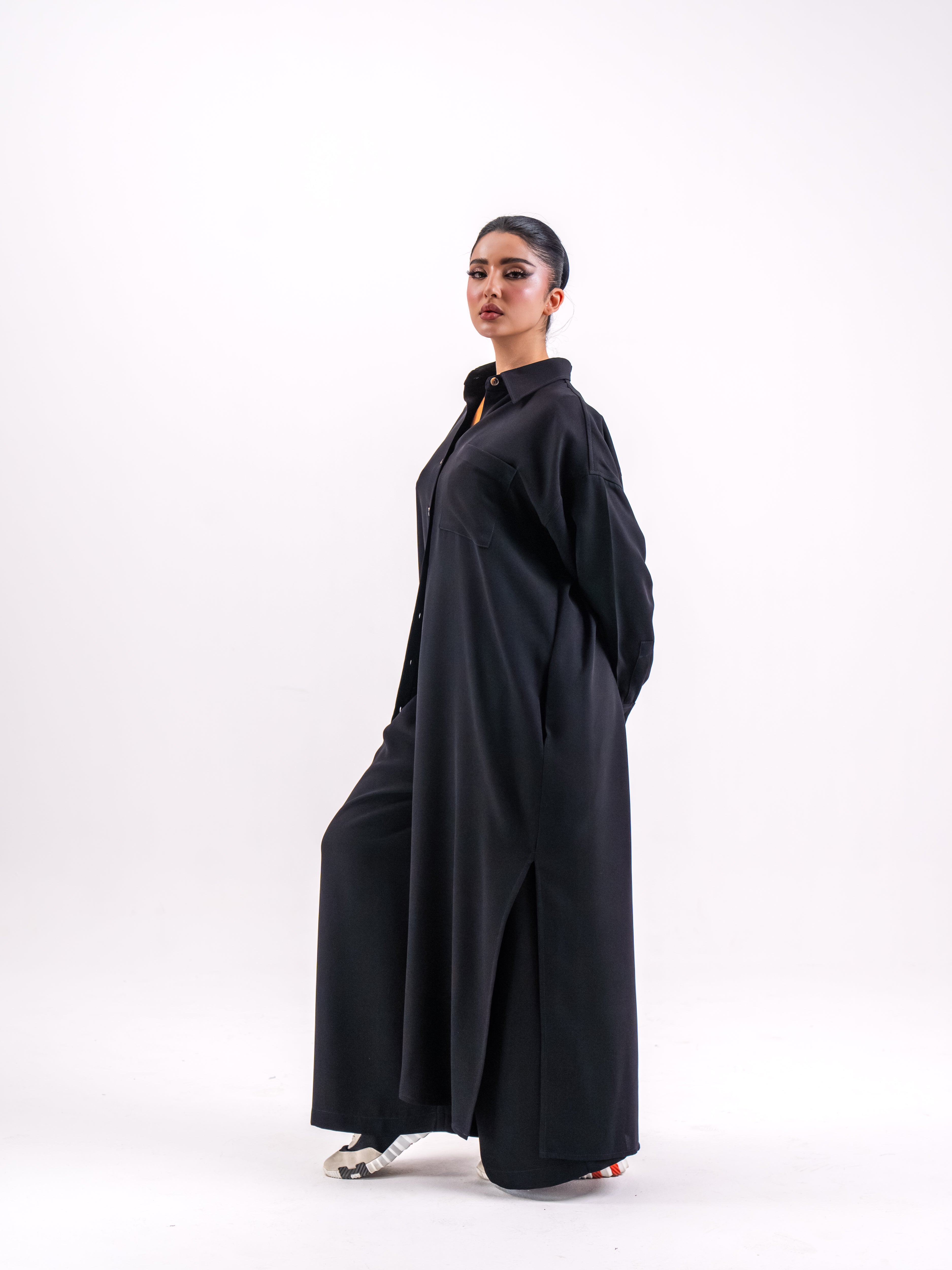 Free Size Crepe Abaya with Side Pocket