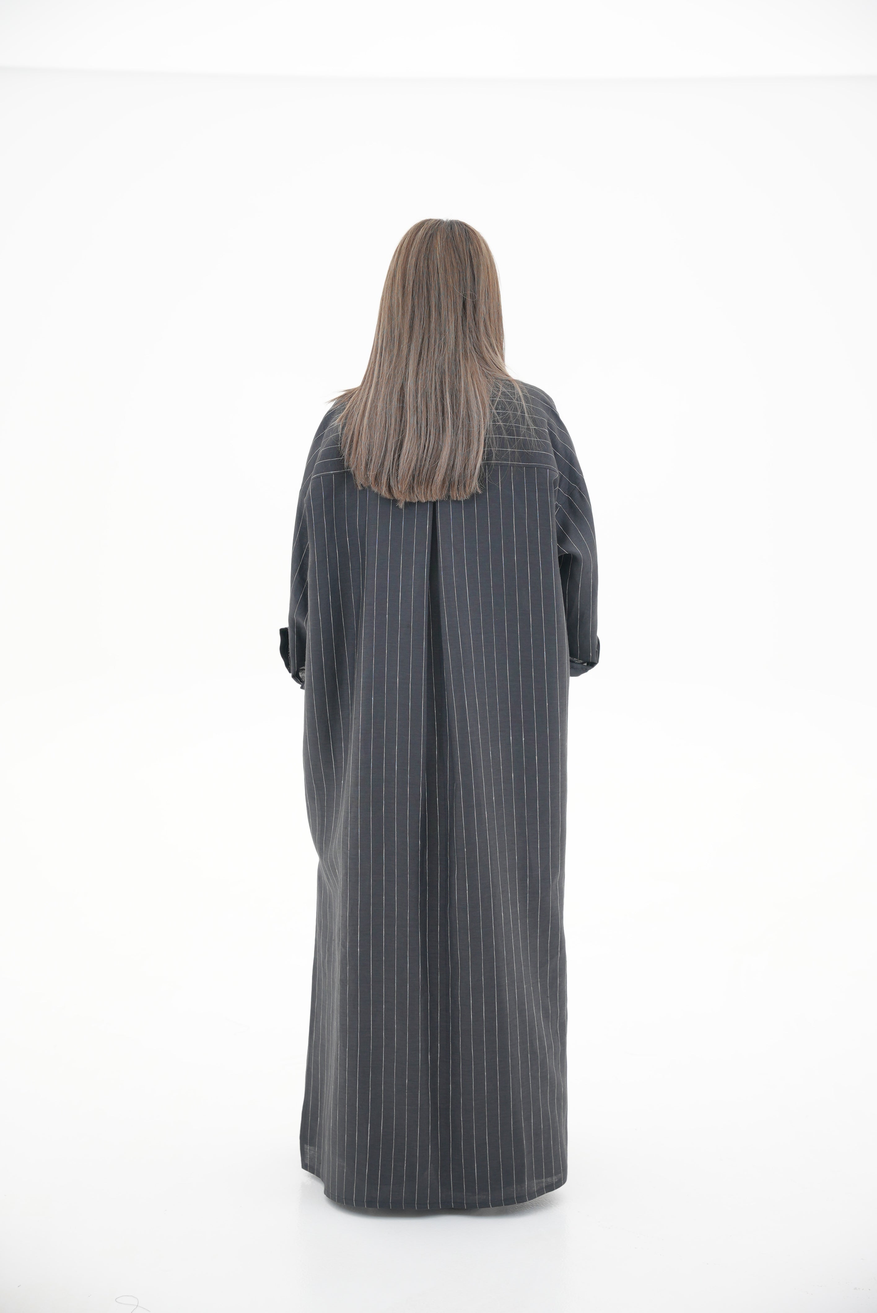 Black Striped Linen Set(full set)-60