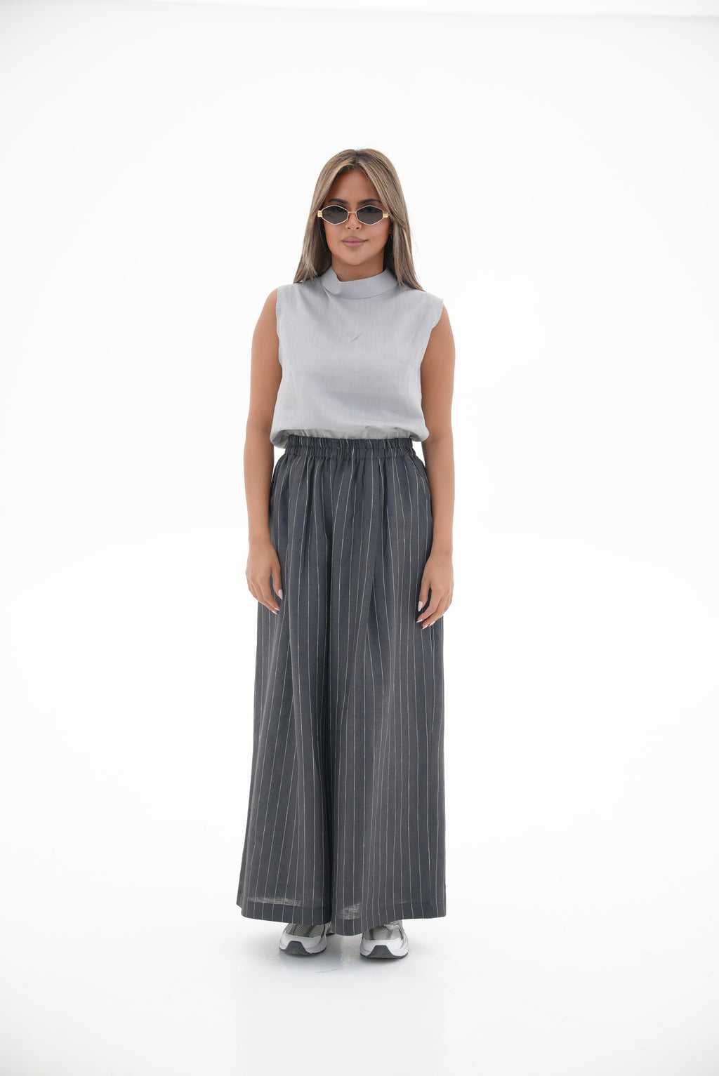 Black Striped Linen Set(full set)-60