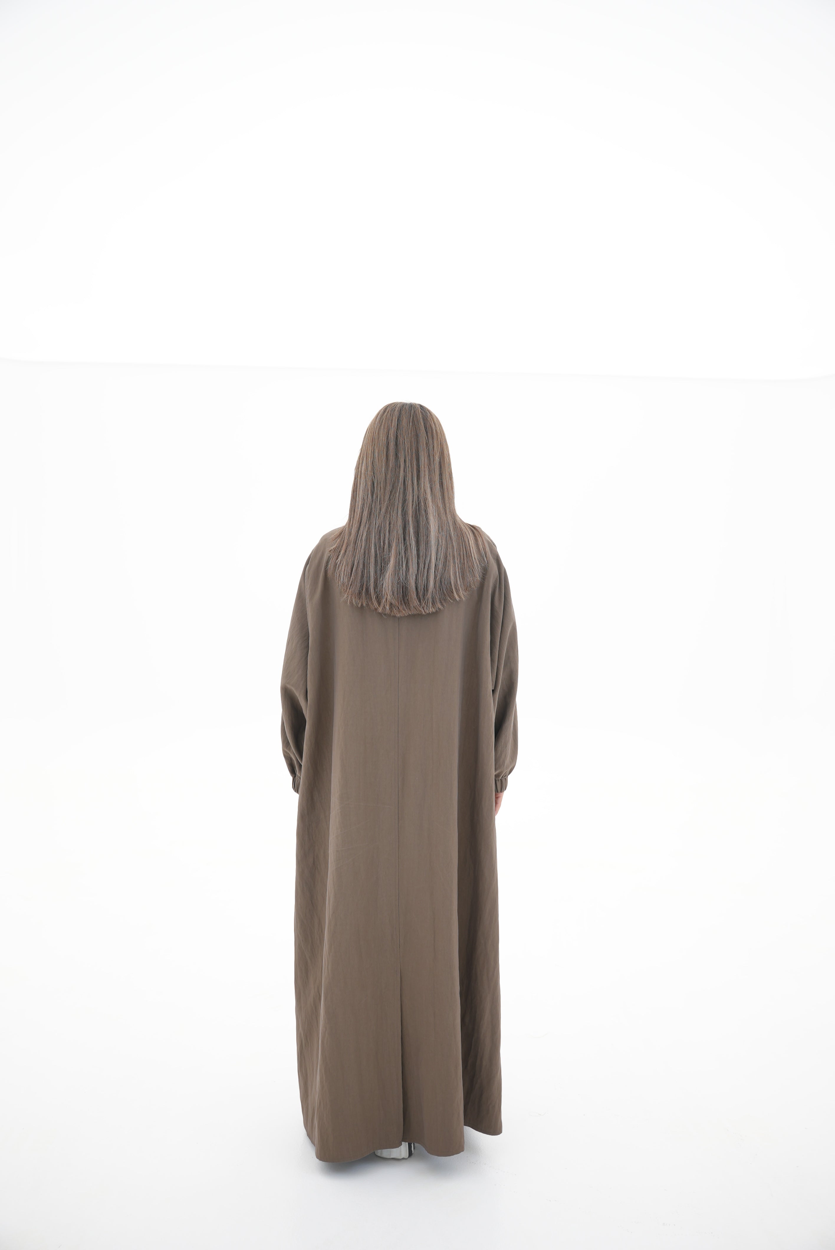 Brown Trench Coat Abaya-59