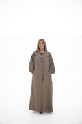 Brown Trench Coat Abaya-59