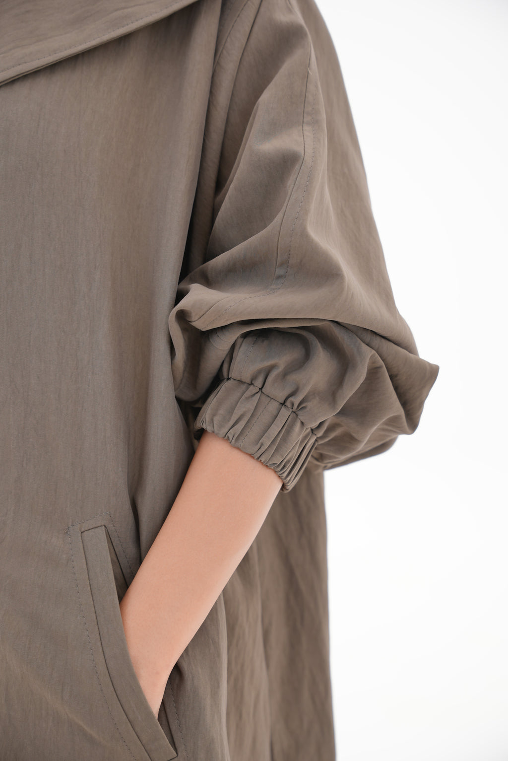 Brown Trench Coat Abaya-59