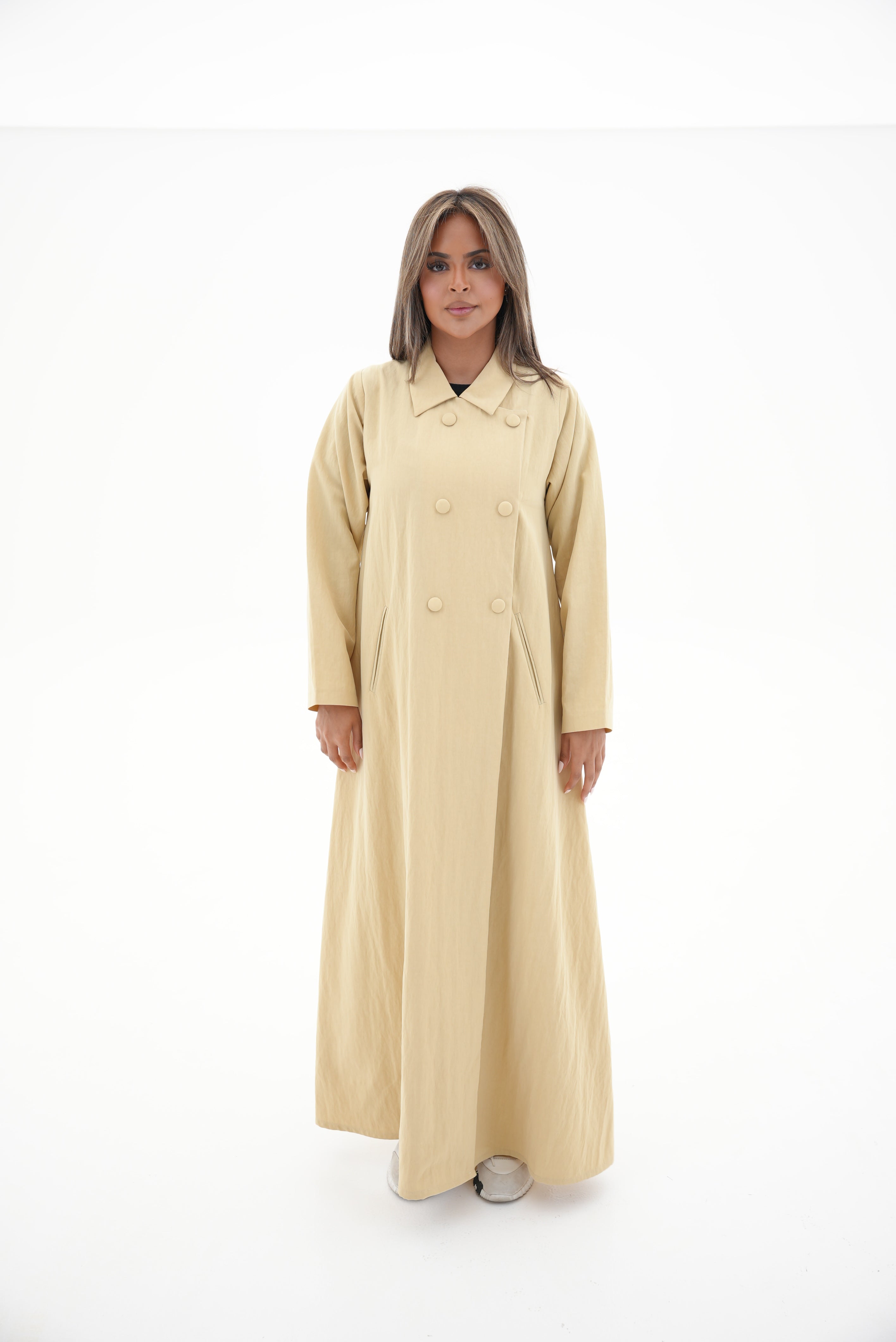 Lemon Trench Coat Abaya-55