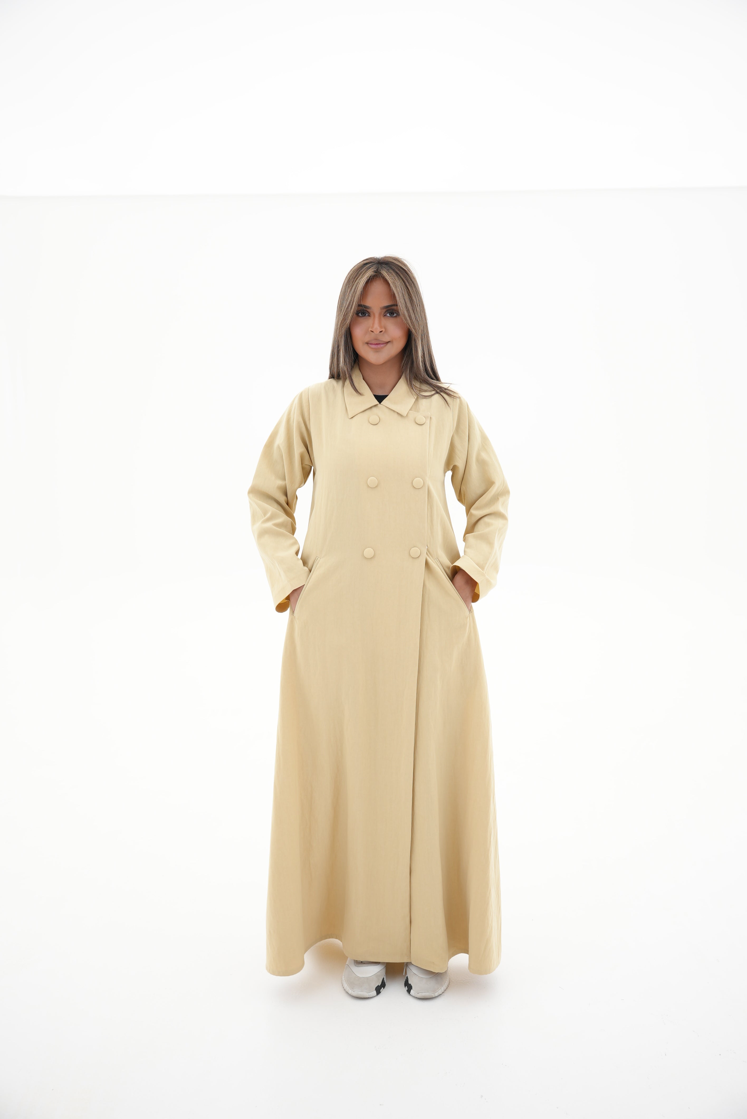 Lemon Trench Coat Abaya-55