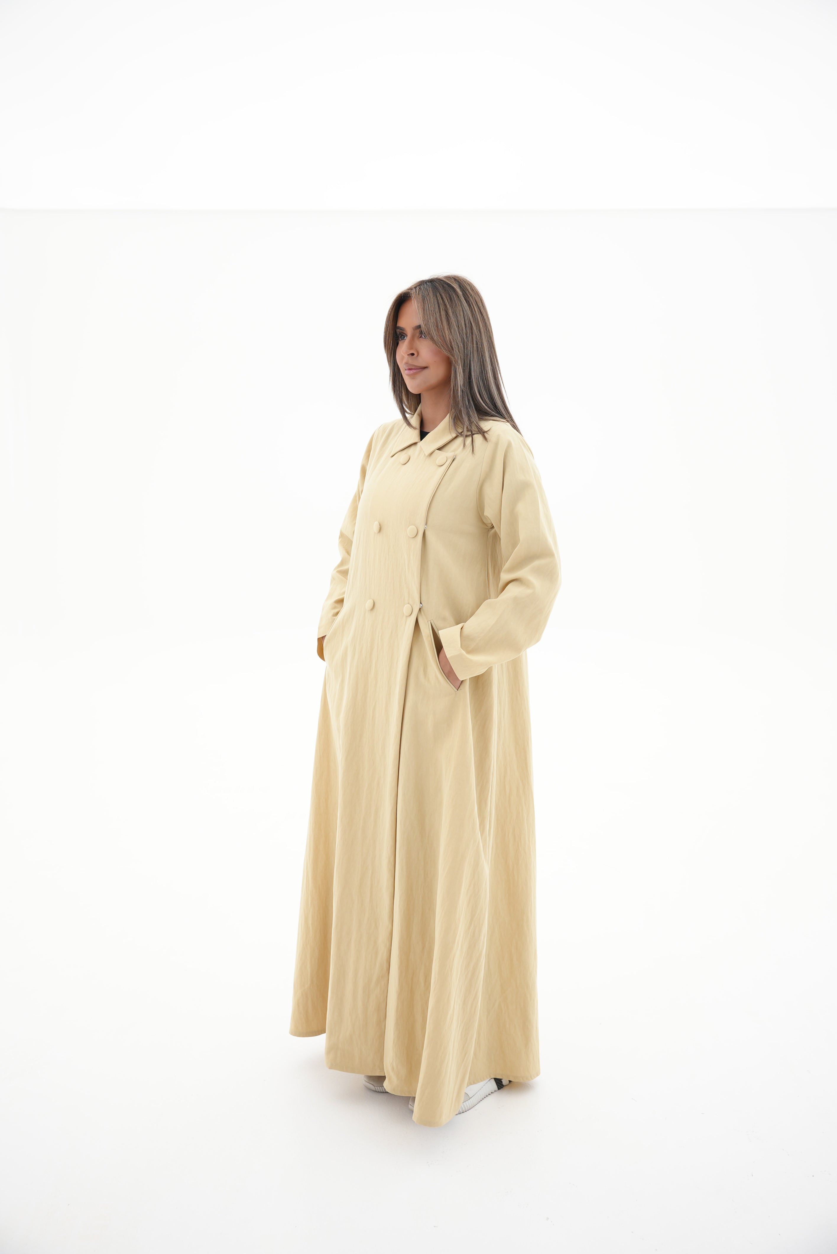 Lemon Trench Coat Abaya-55
