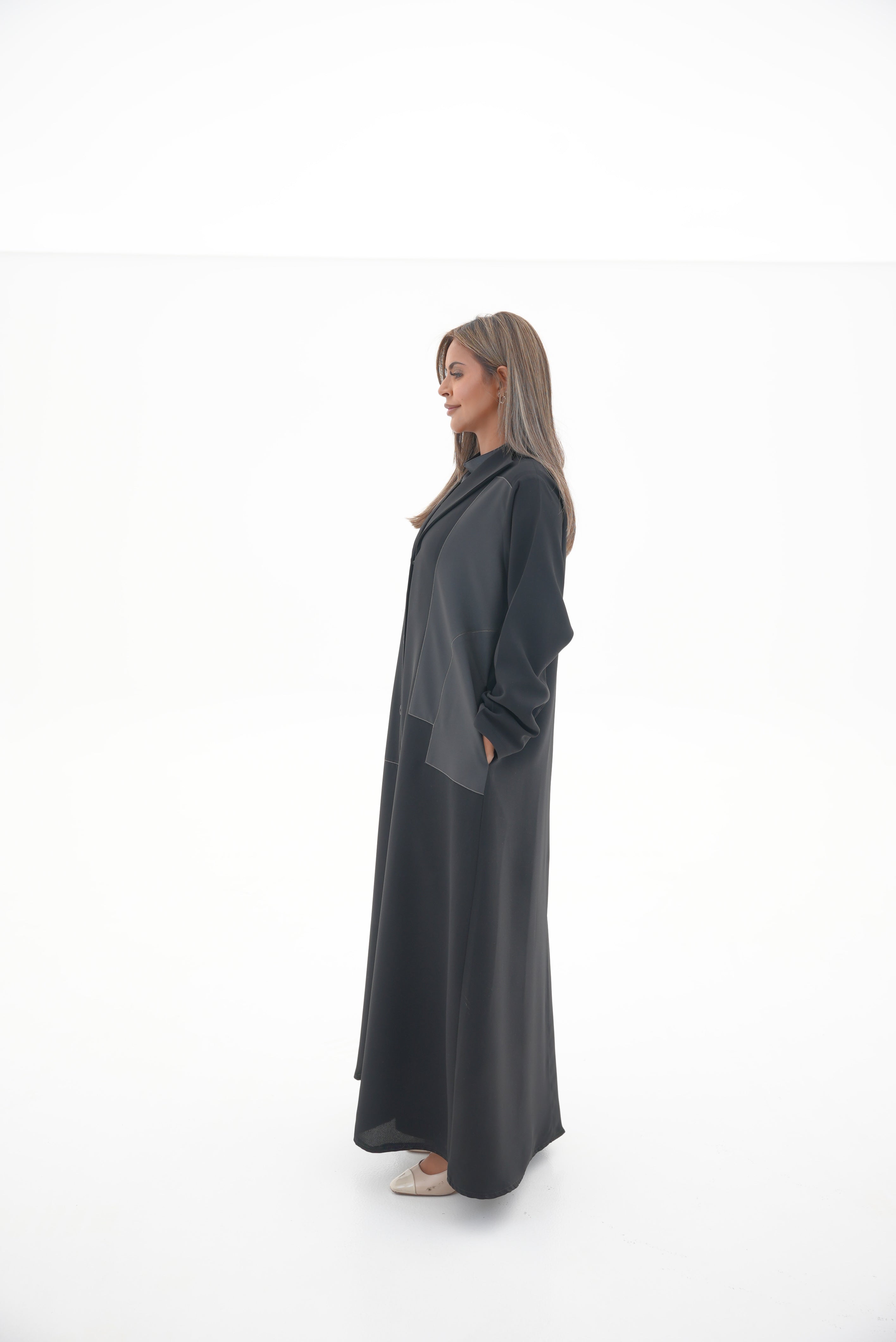 Crepe Abaya with Side Pocket-52