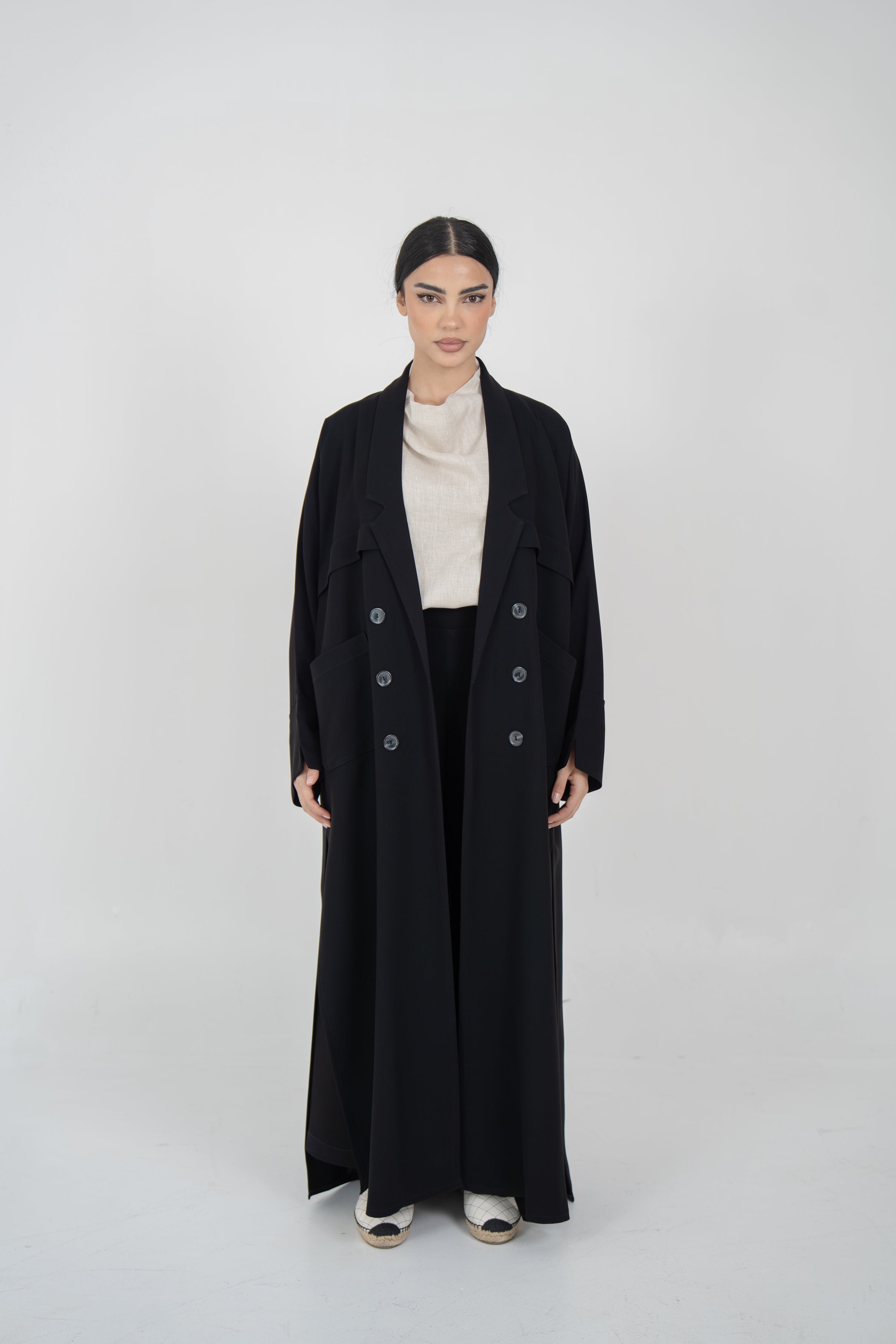 Crepe Abaya with Front Pockets