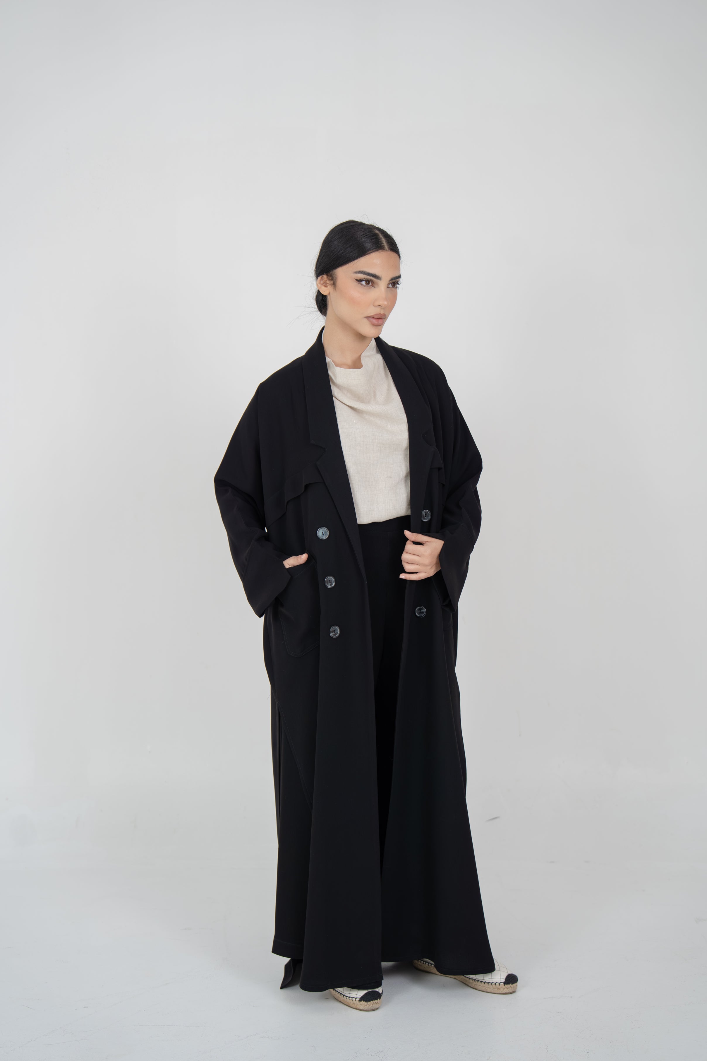 Crepe Abaya with Front Pockets