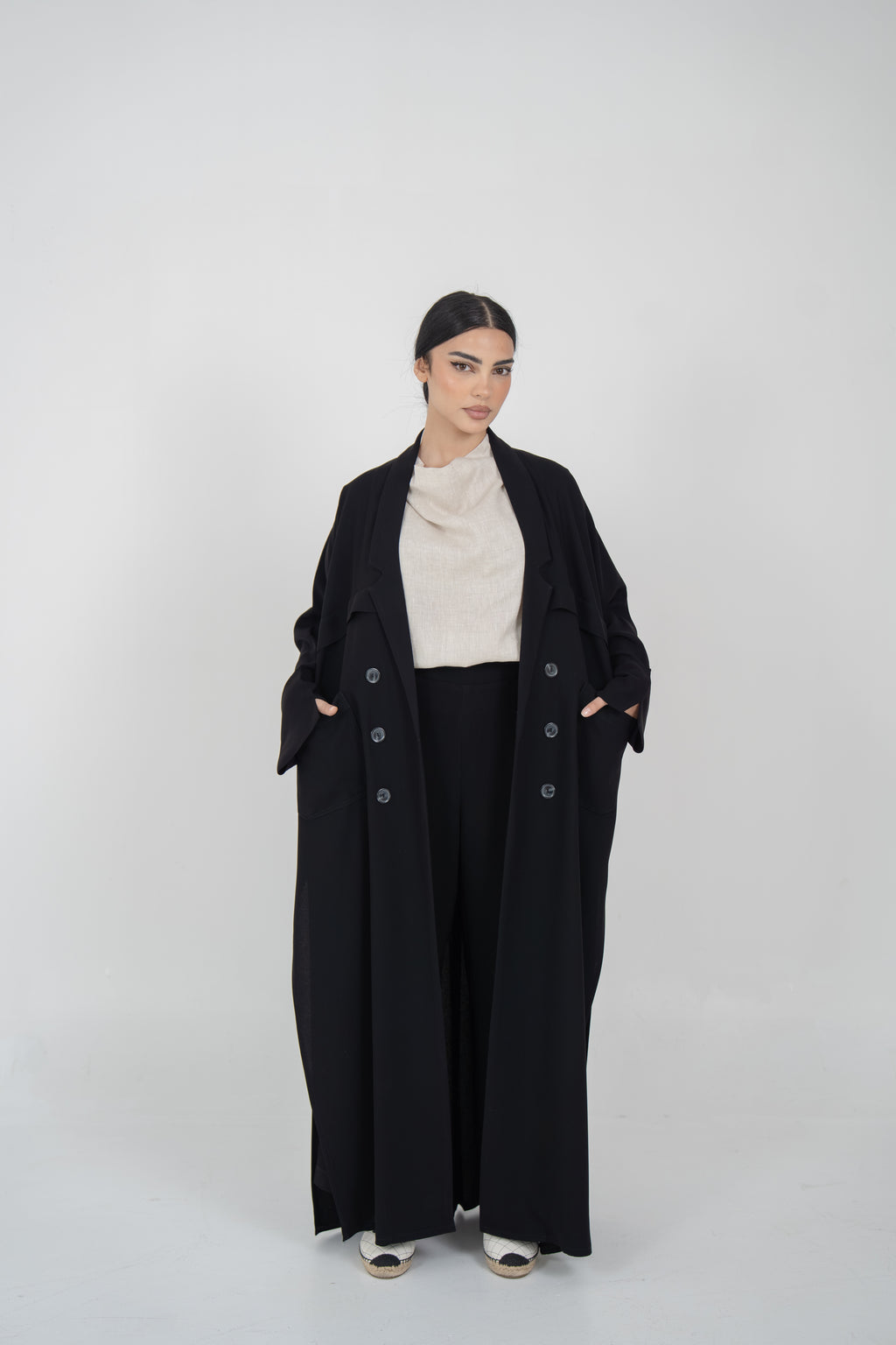 Crepe Abaya with Front Pockets