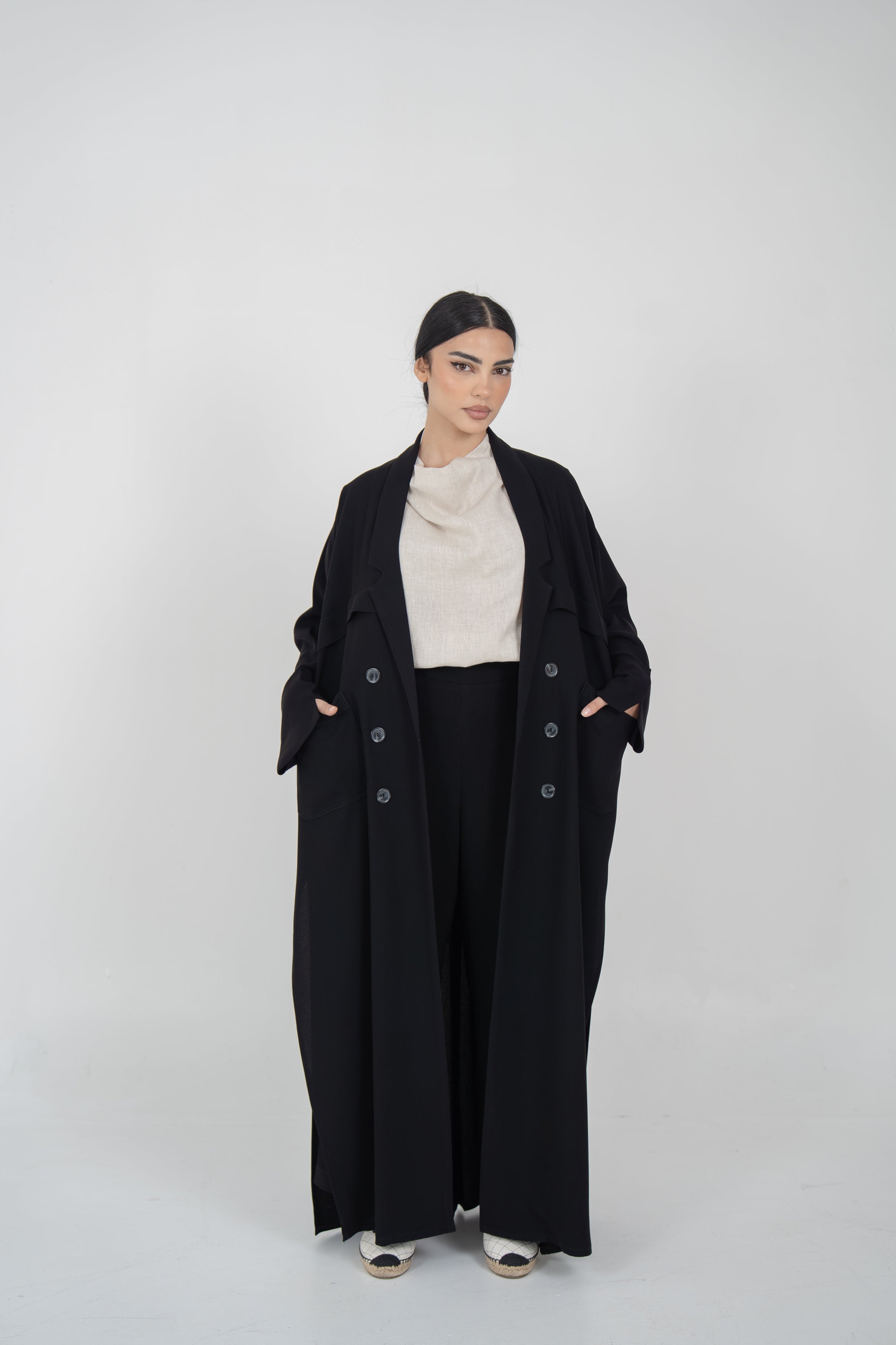 Crepe Abaya with Front Pockets