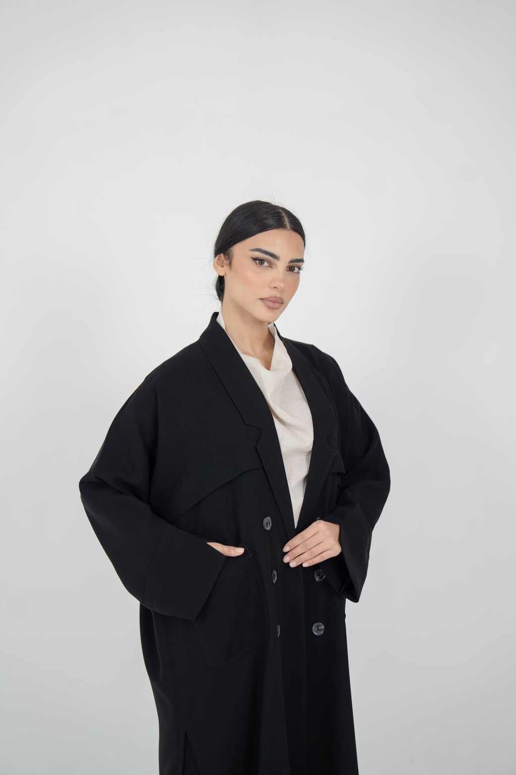 Crepe Abaya with Front Pockets