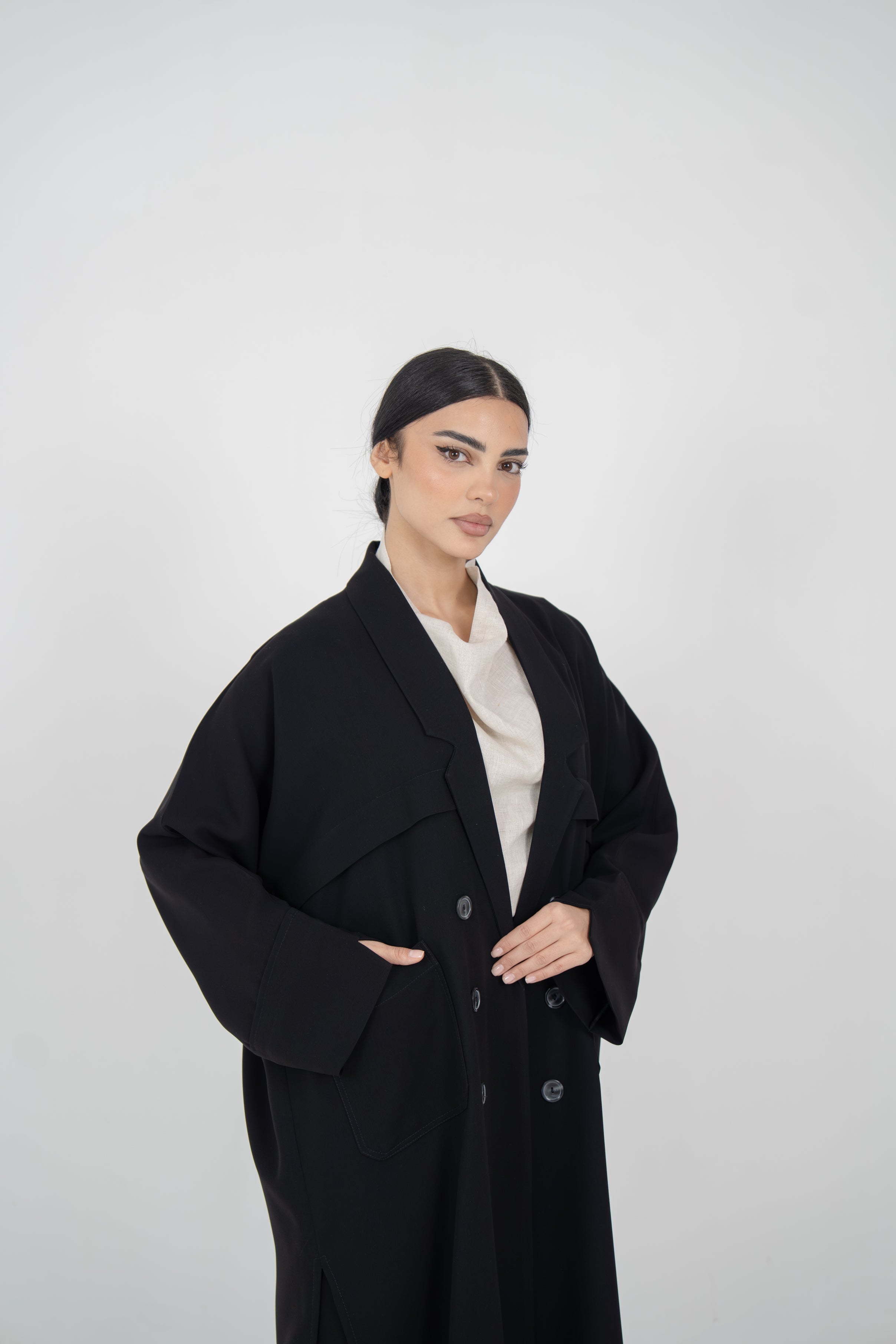 Crepe Abaya with Front Pockets