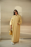 Lemon Trench Coat Abaya-55