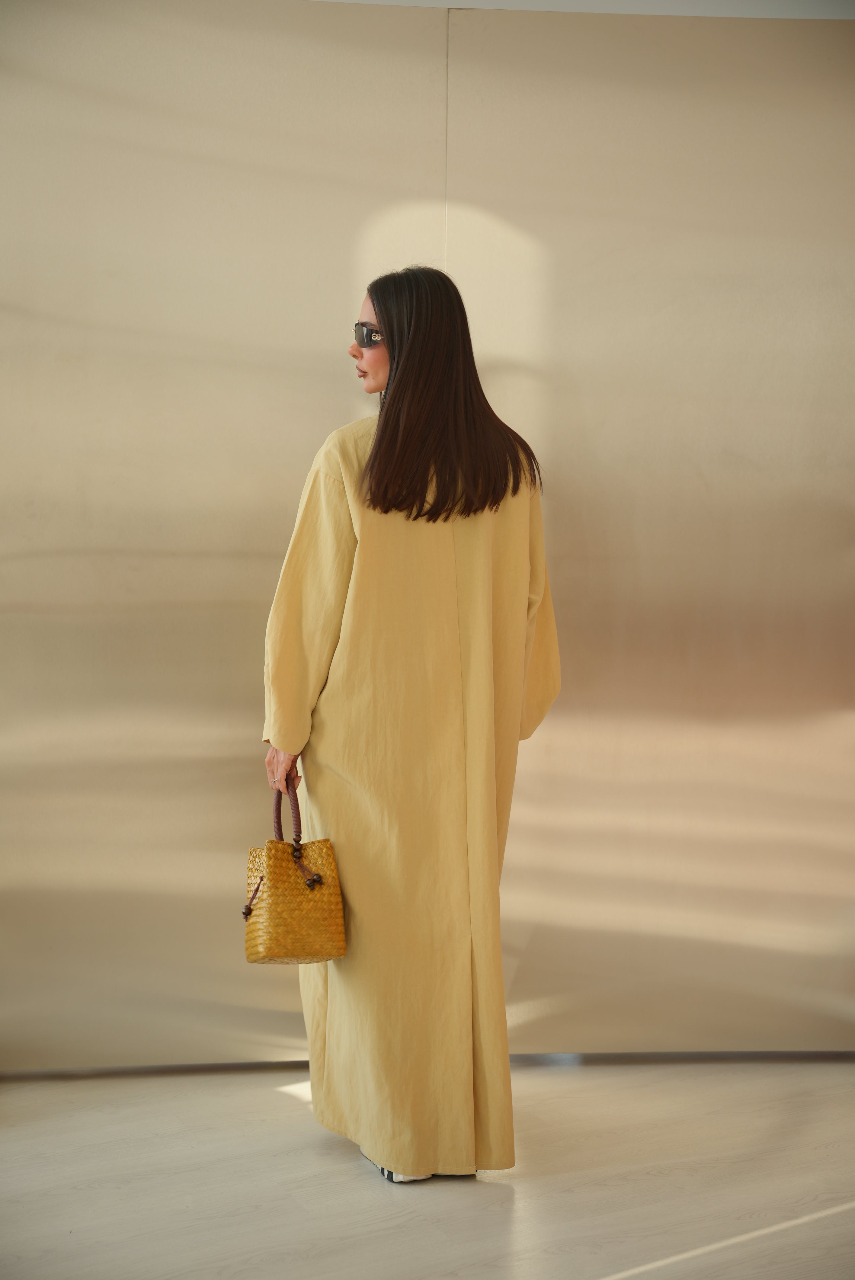 Lemon Trench Coat Abaya-55