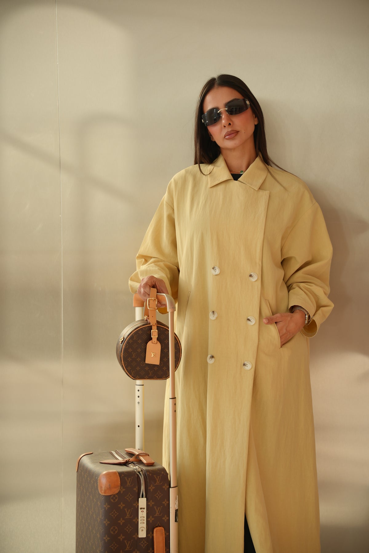 Lemon Trench Coat Abaya-55